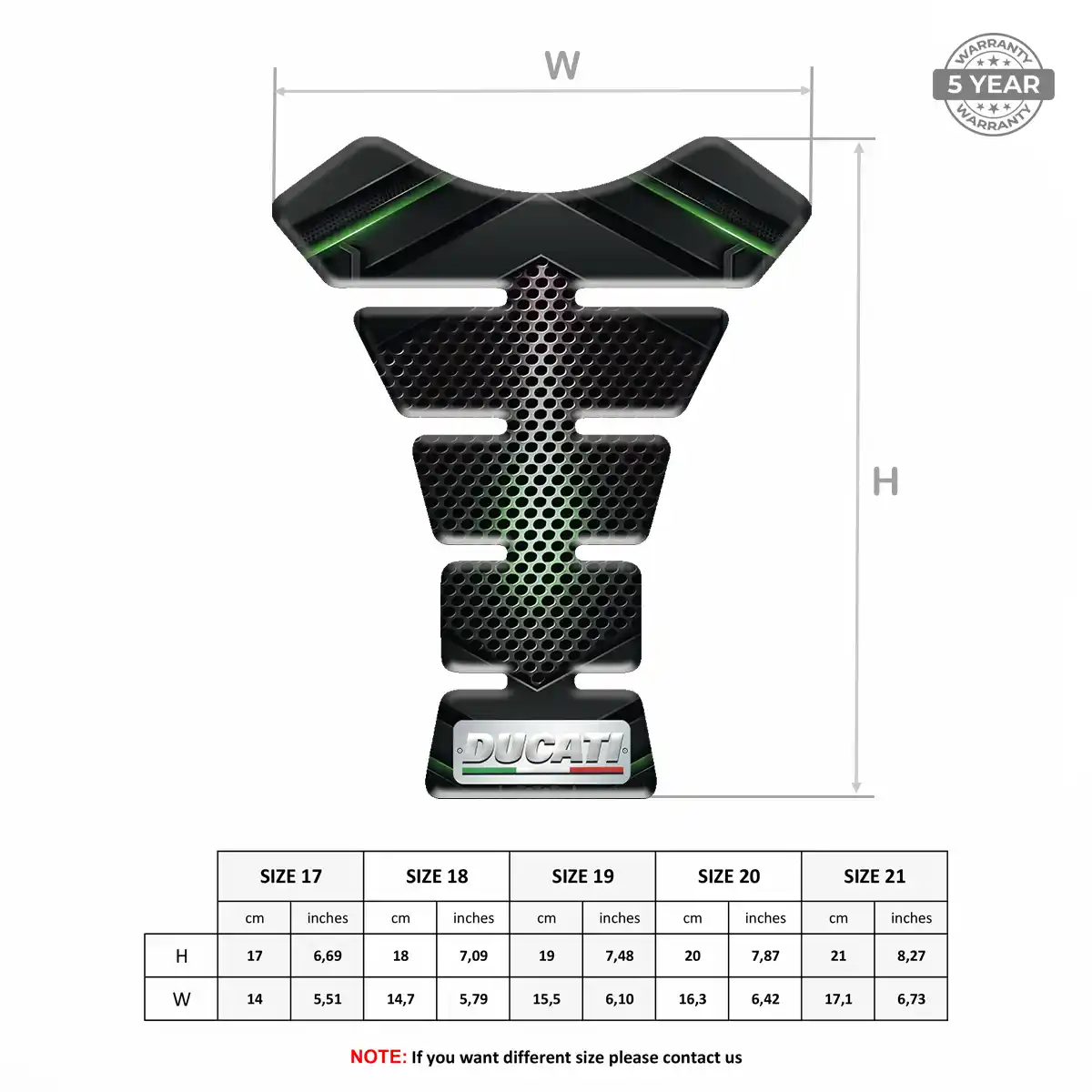 Ducati Domed Tank Pad Elite Edition
