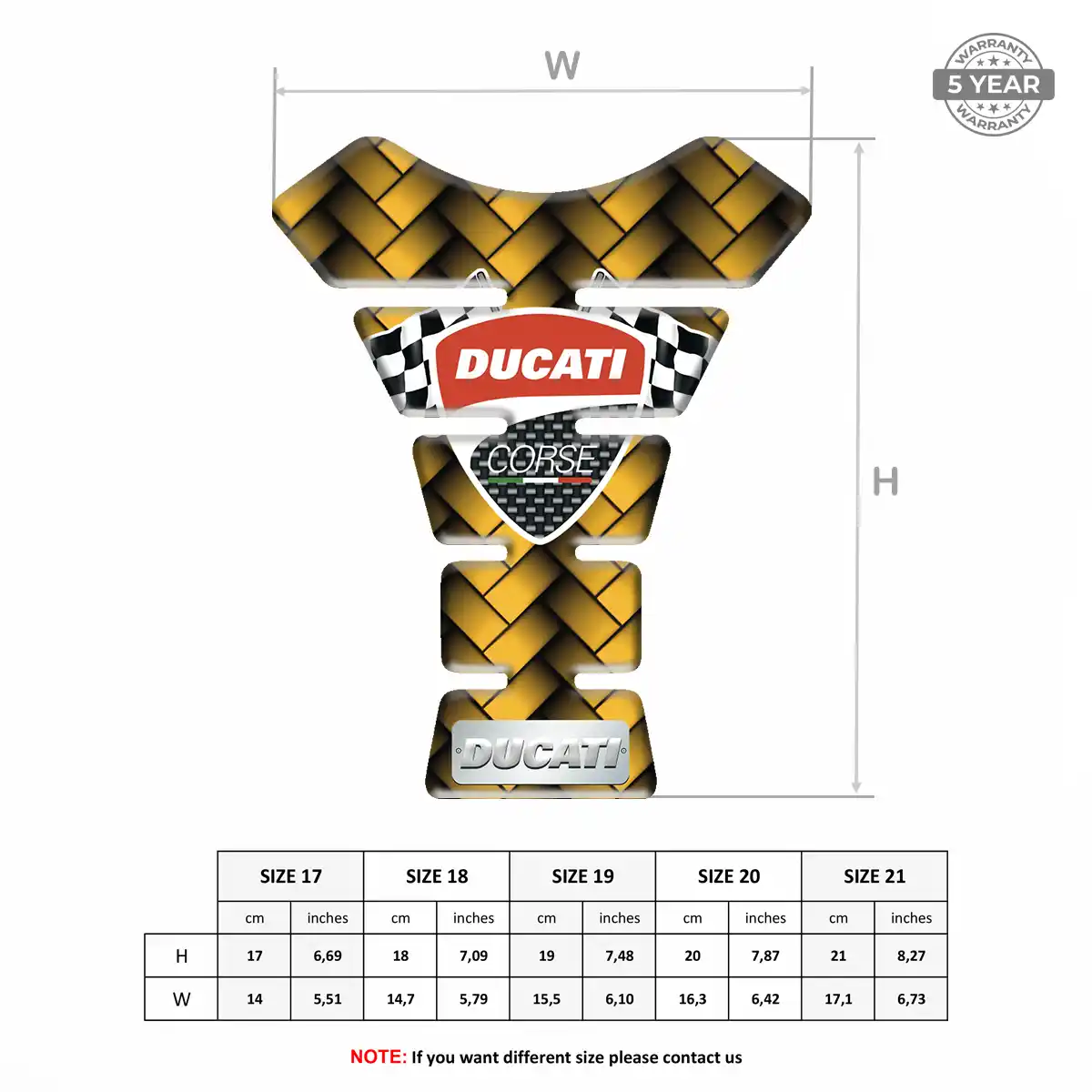 Ducati Domed Tank Pad Exclusive Series