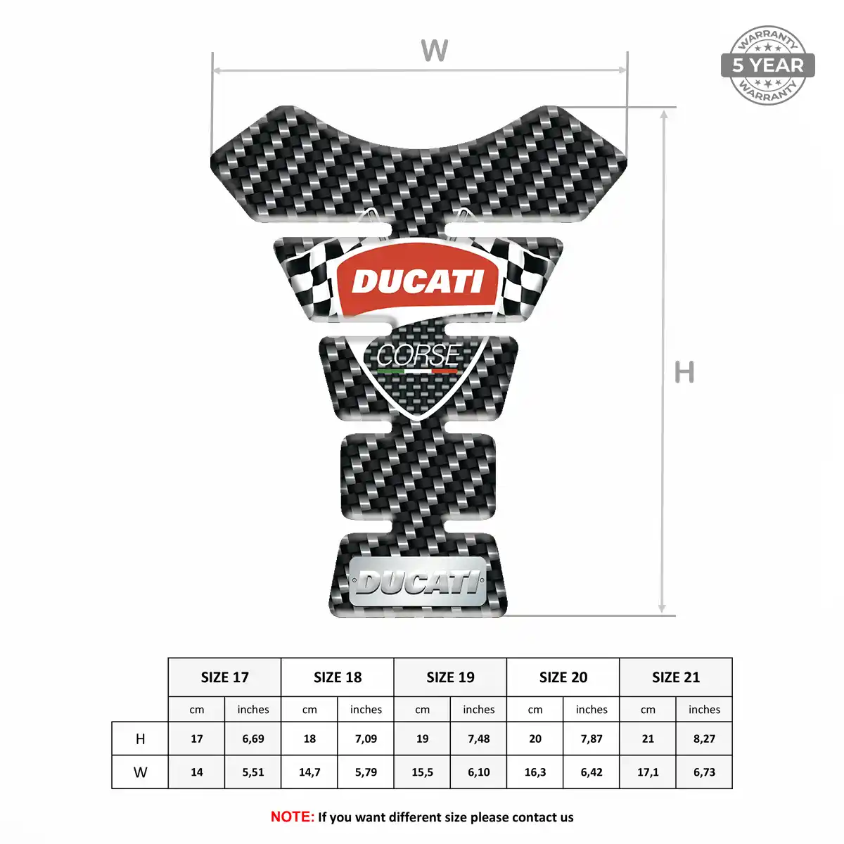 Ducati Domed Tank Pad Noble Edition