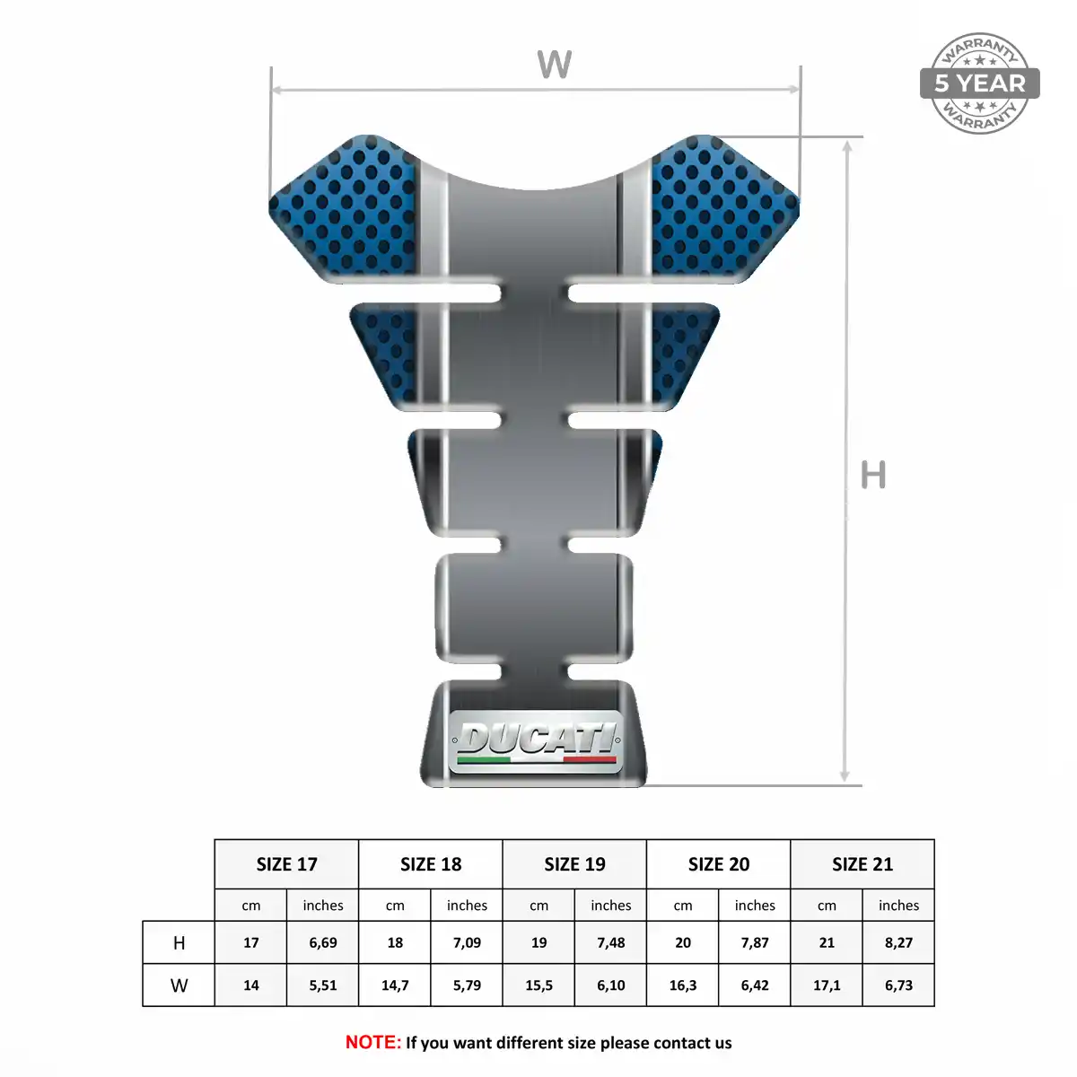 Ducati Domed Tank Pad Prestige Line