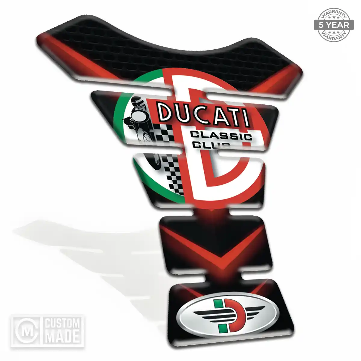 Ducati Domed Tank Pad Sleek Style