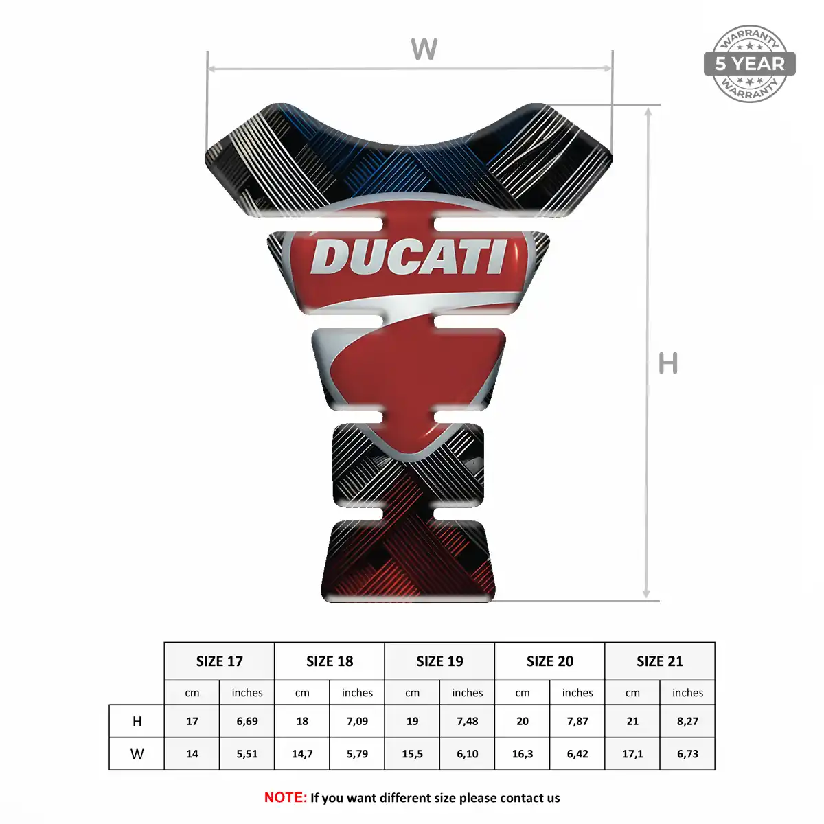 Ducati Domed Tank Protector Prestige Line