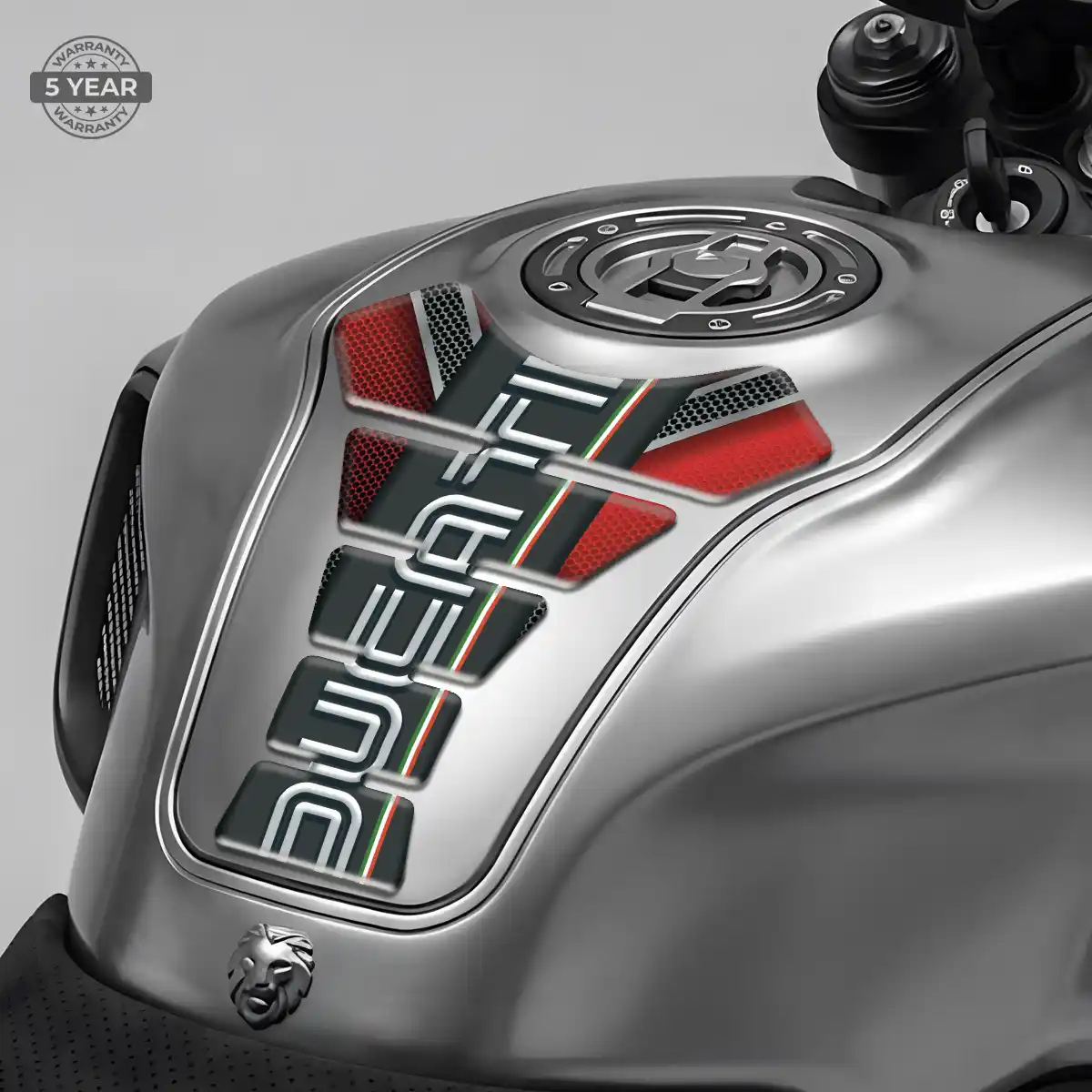 Ducati Domed Tank Sticker Elite Finish