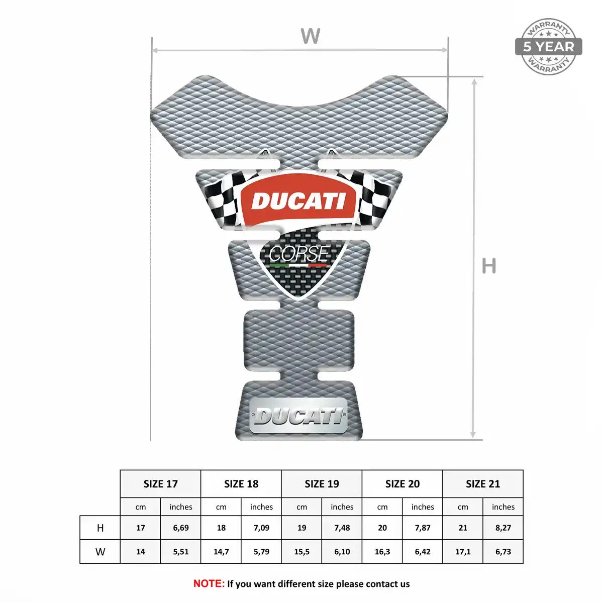 Ducati Domed Tank Sticker Exclusive Series