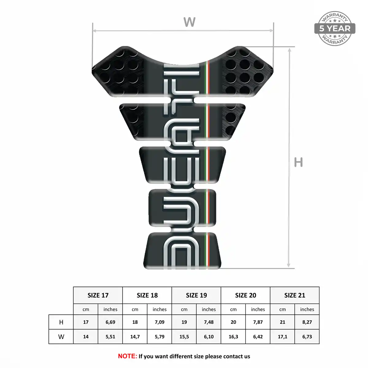 Ducati Domed Tank Sticker Noble Edition