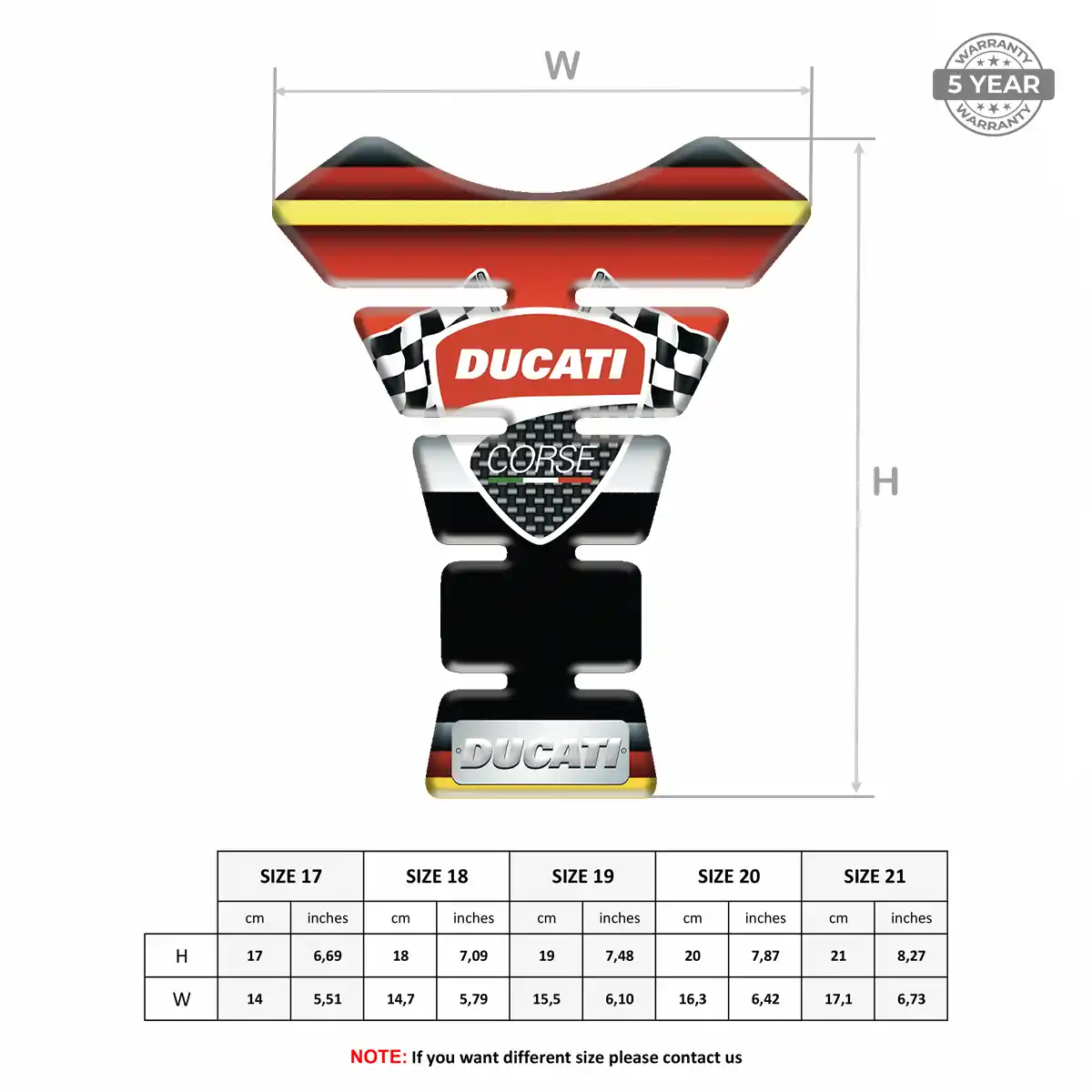Ducati Fuel Tank Pad Prime Quality