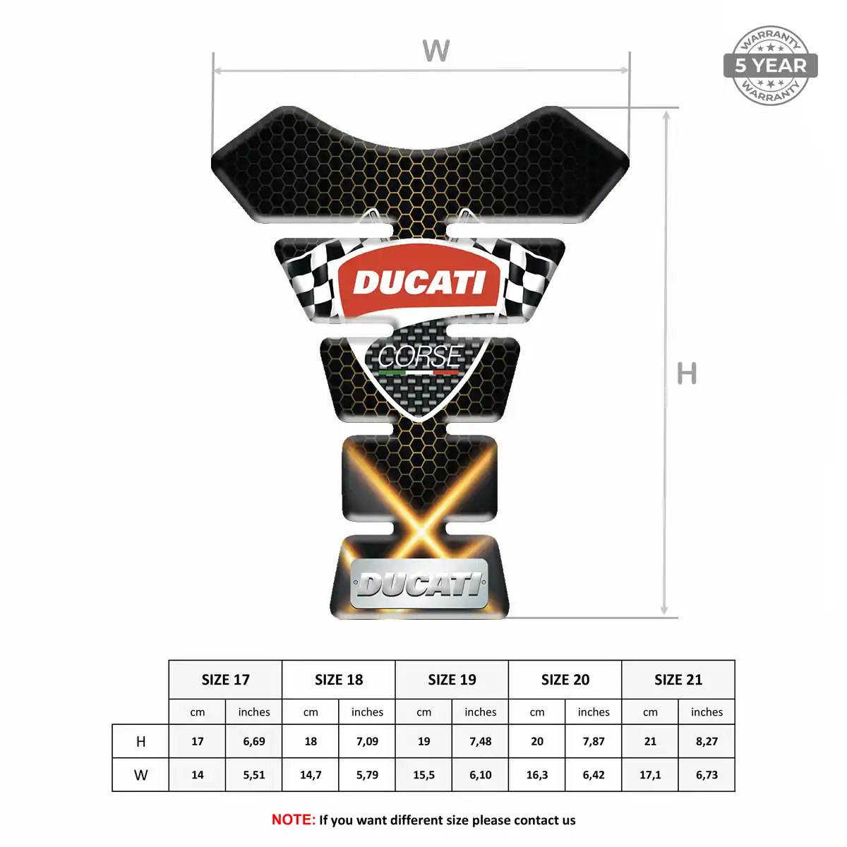 Ducati Fuel Tank Protector Elite Finish