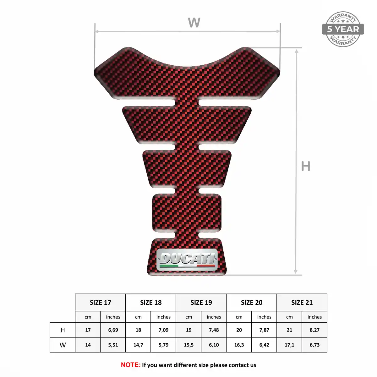 Ducati Fuel Tank Protector Sleek Style
