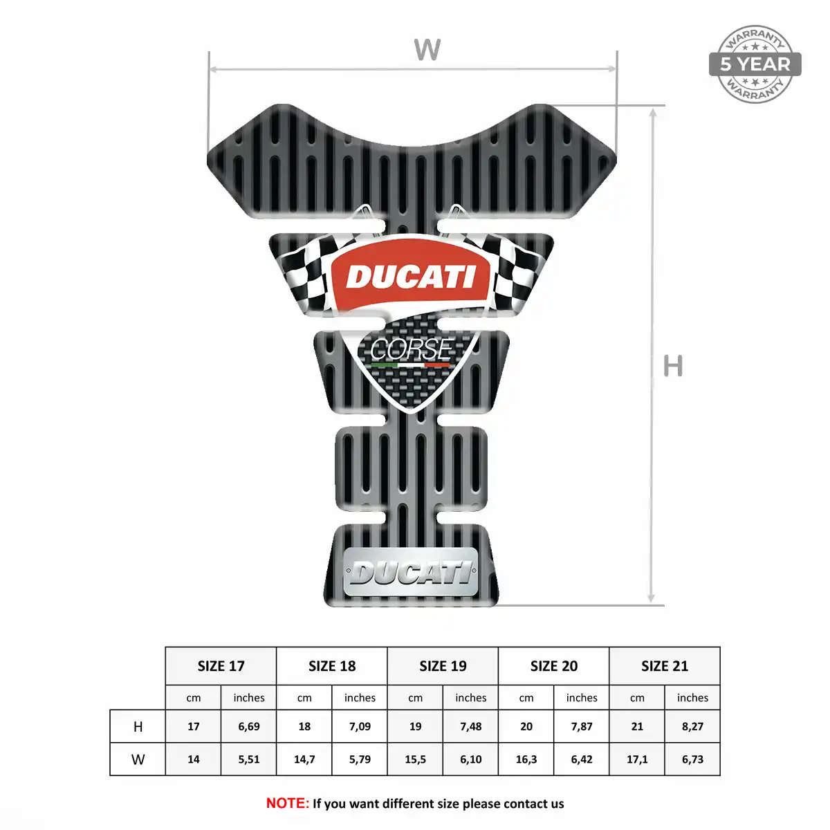 Ducati Gel Tank Pad Prime Quality
