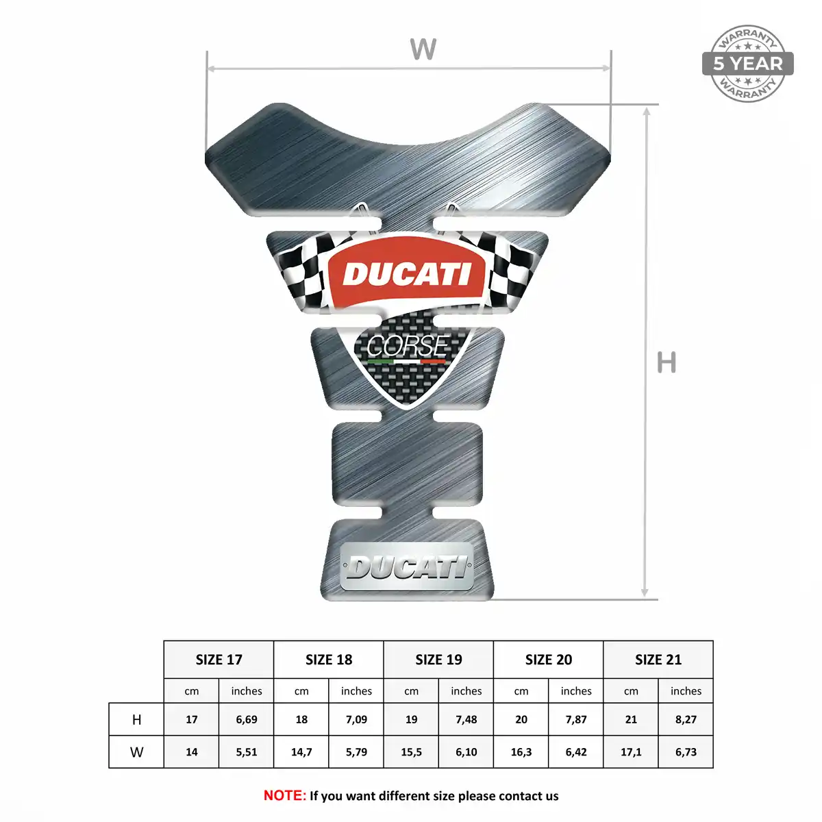 Ducati Motorbike Tank Pad Deluxe Edition