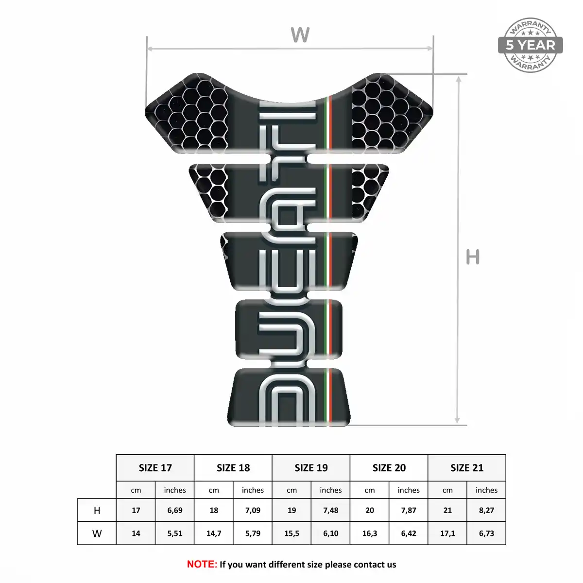 Ducati Motorbike Tank Pad Prime Quality