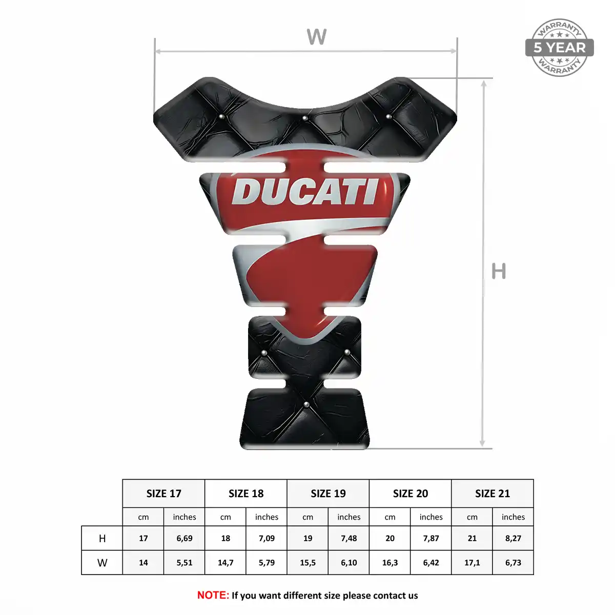 Ducati Motorbike Tank Pad Sleek Style