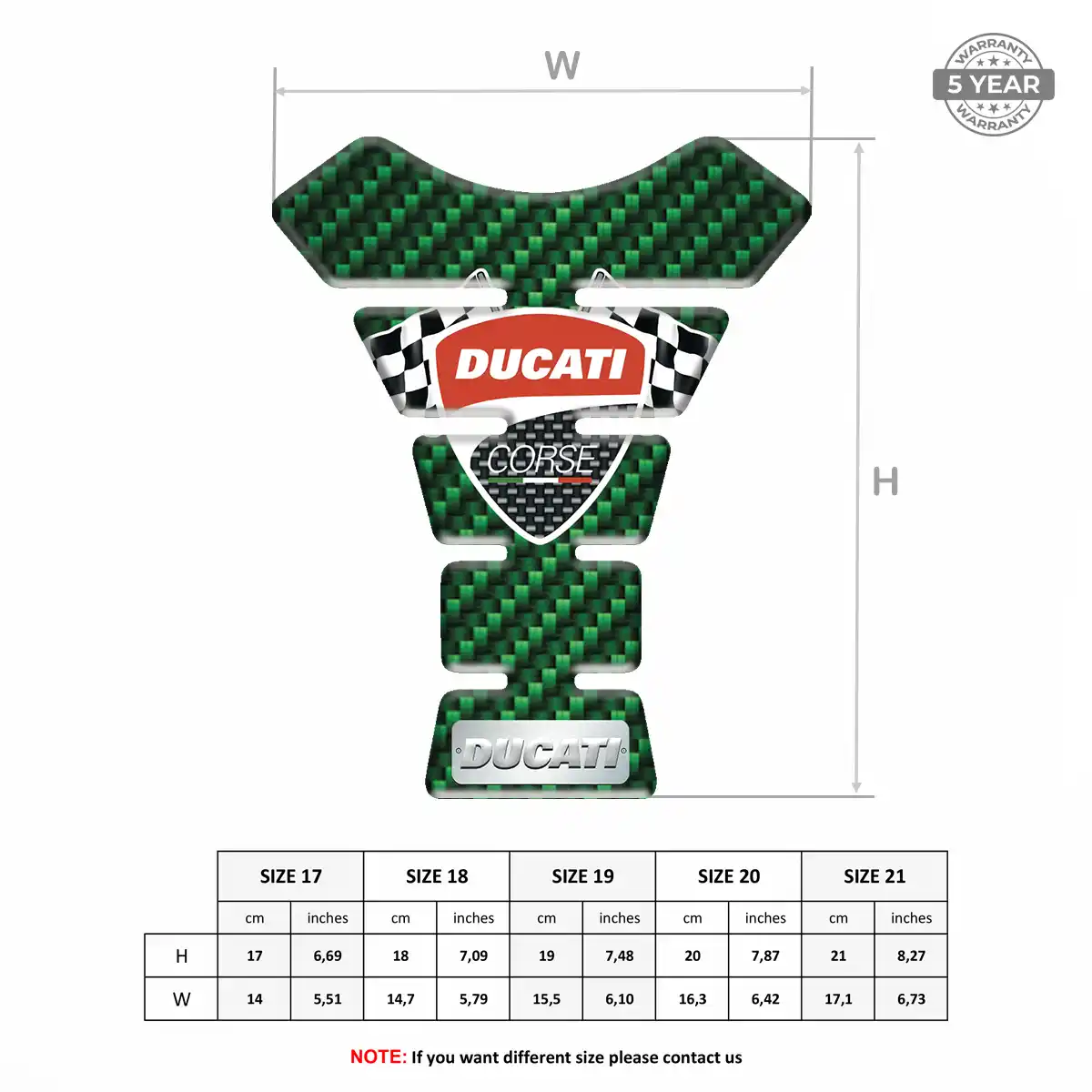 Ducati Motorbike Tank Pad Superior Craft