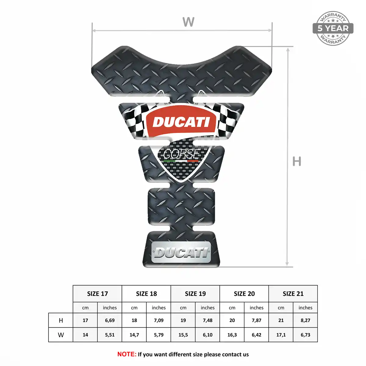 Ducati Motorcycle Tank Decal Deluxe Edition
