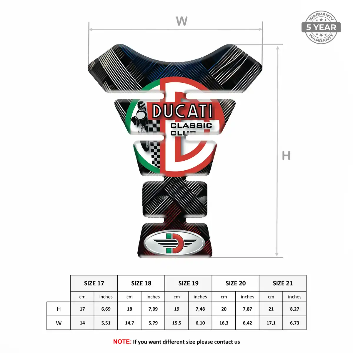Ducati Motorcycle Tank Decal Prime Quality