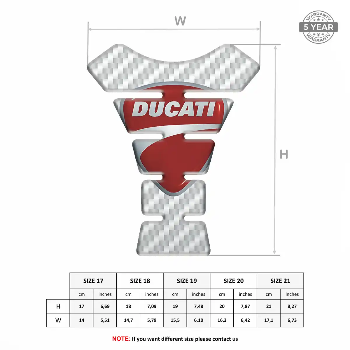 Ducati Motorcycle Tank Decal Refined Design