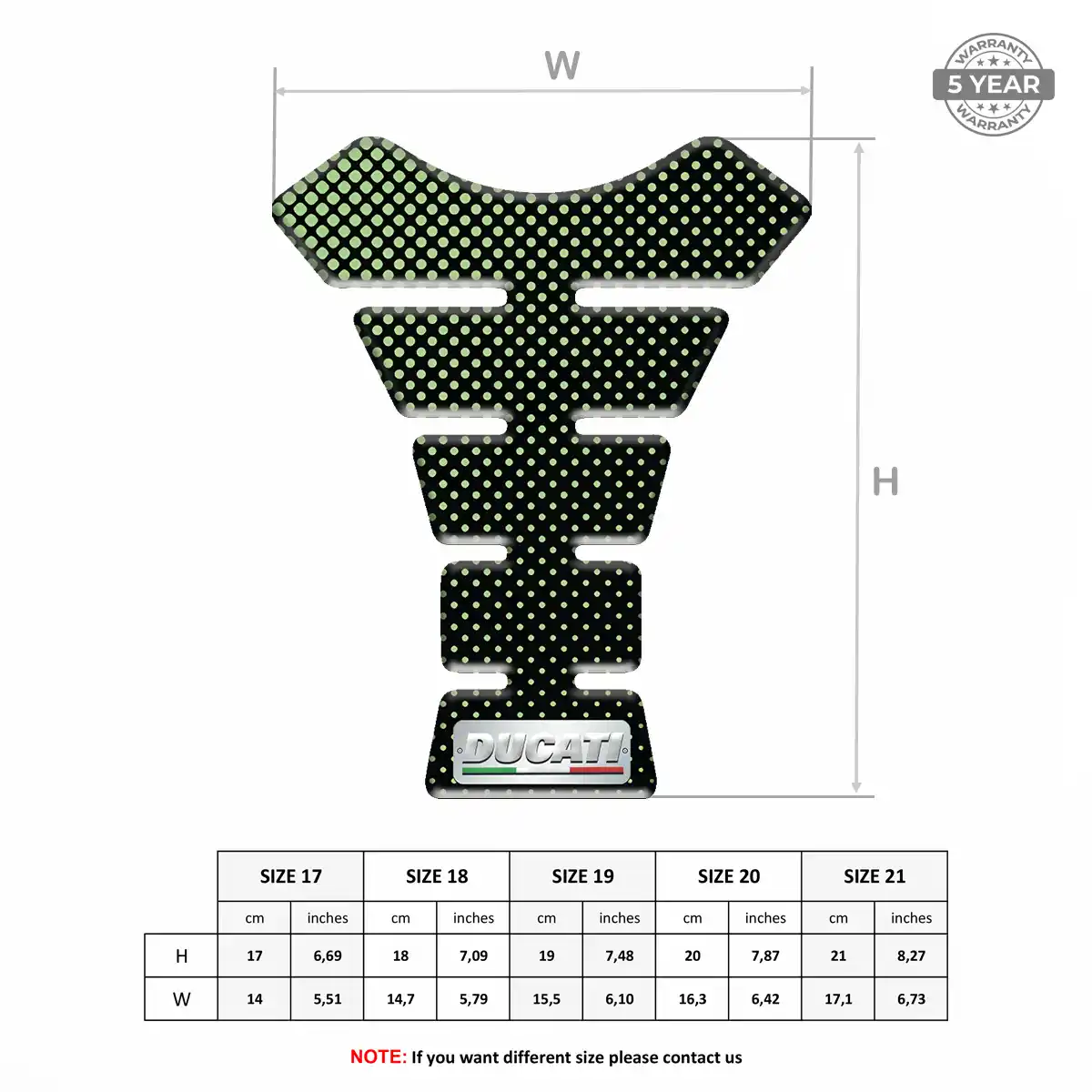 Ducati Motorcycle Tank Decal Signature Grade