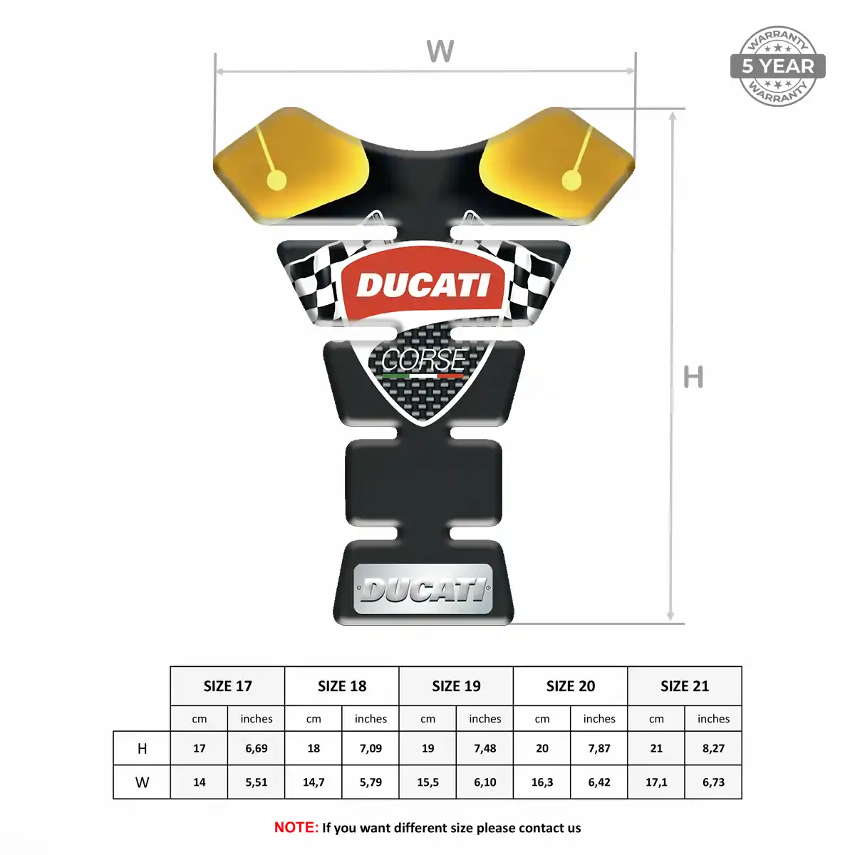 Ducati Motorcycle Tank Decal Superior Craft