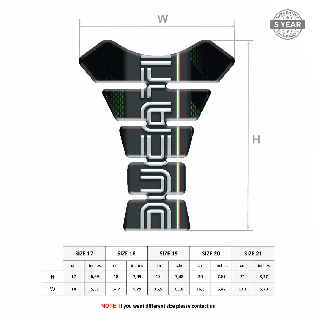 Ducati Motorcycle Tank Pad Deluxe Edition