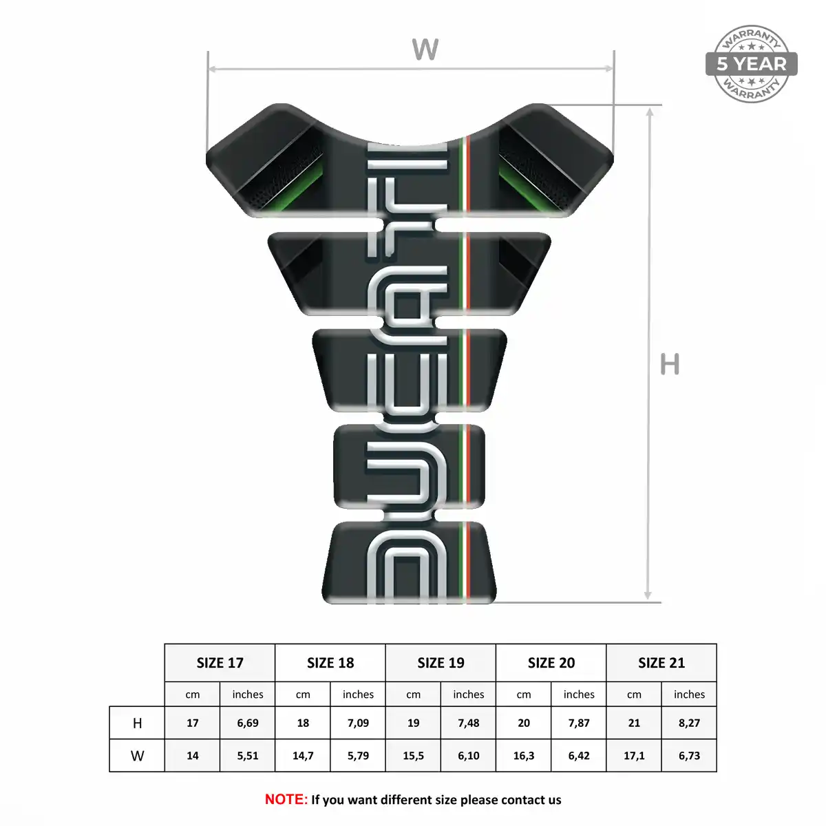 Ducati Motorcycle Tank Pad Elite Finish