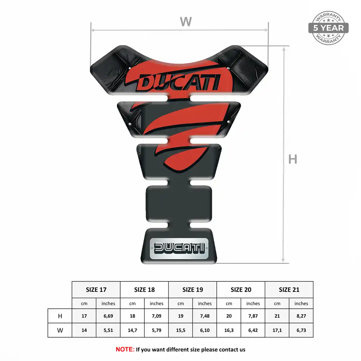 Ducati Motorcycle Tank Pad Prime Quality