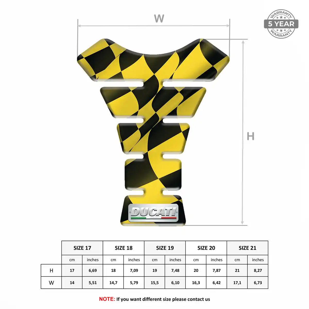 Ducati Motorcycle Tank Pad Refined Design