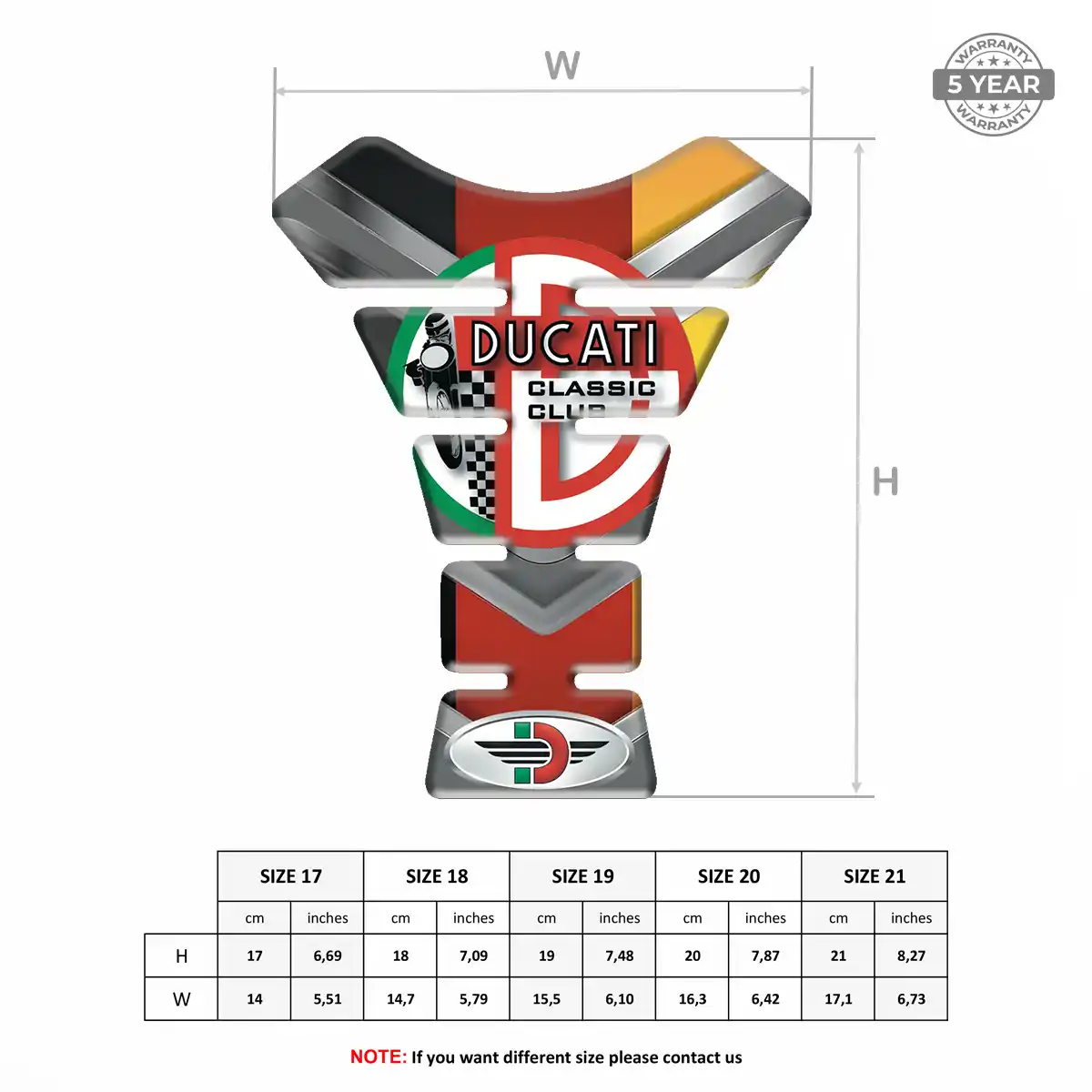 Ducati Motorcycle Tank Pad Signature Grade