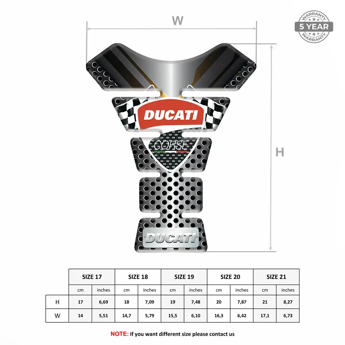 Ducati Motorcycle Tank Pad Sleek Style