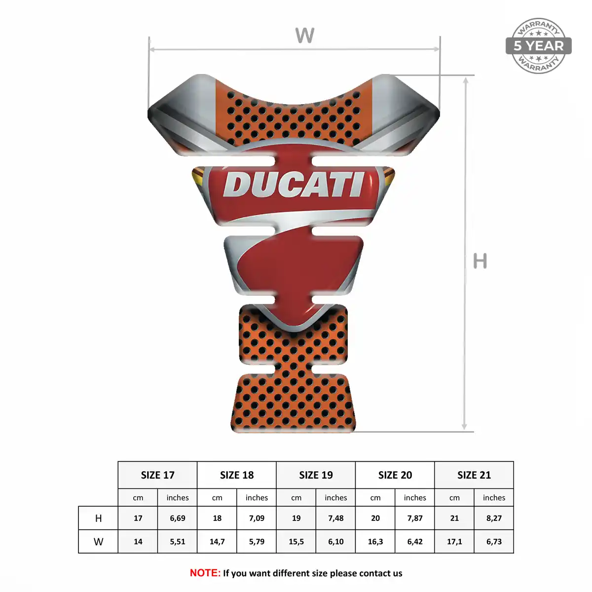 Ducati Motorcycle Tank Protector Refined Design