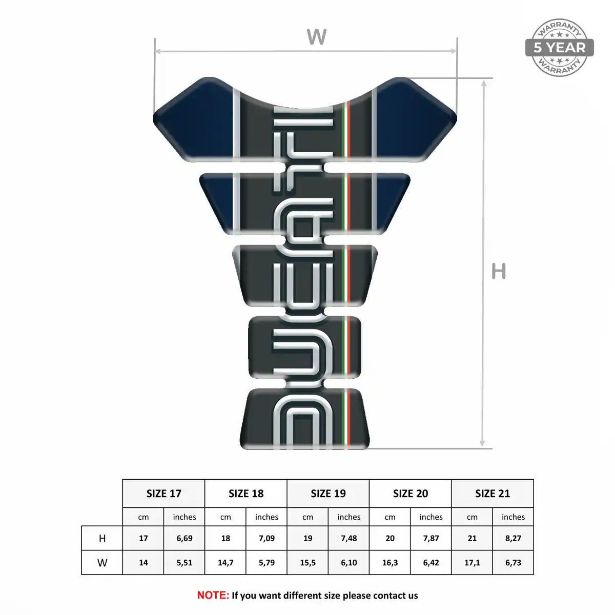 Ducati Motorcycle Tank Protector Signature Grade