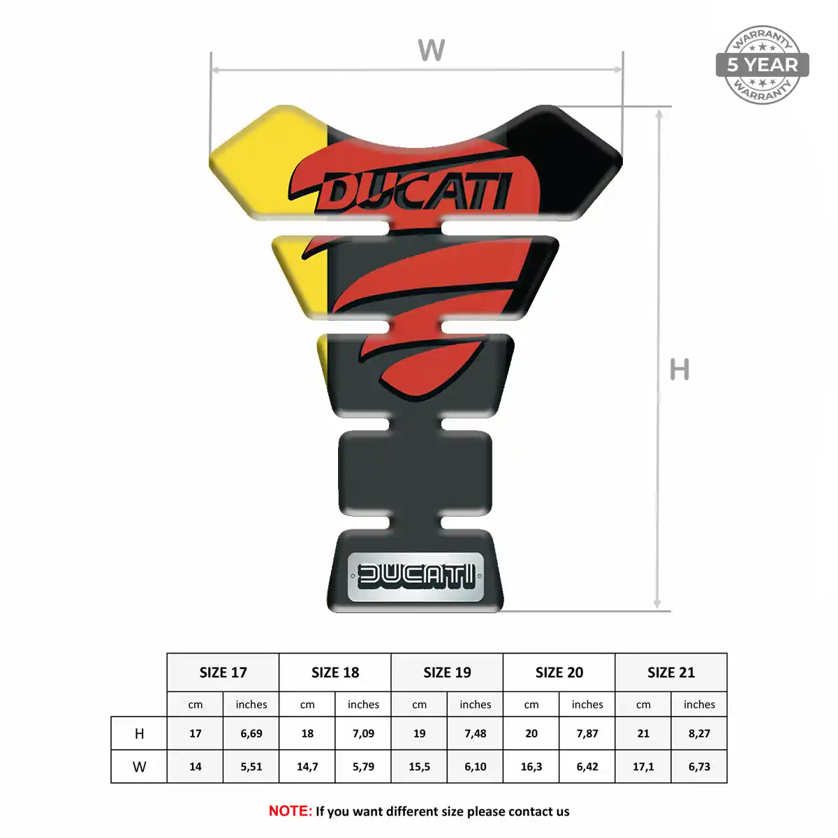 Ducati Motorcycle Tank Sticker Deluxe Edition