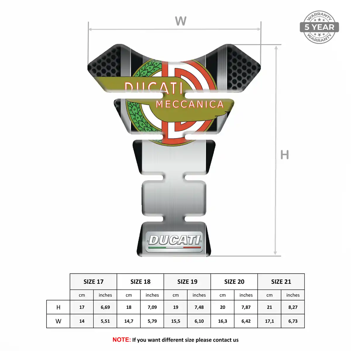Ducati Motorcycle Tank Sticker Exclusive Series