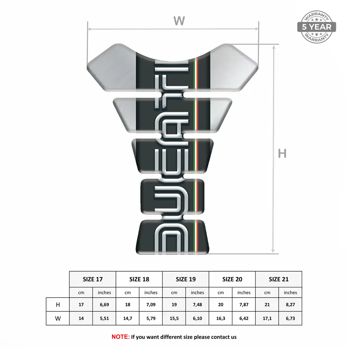 Ducati Motorcycle Tank Sticker Noble Edition