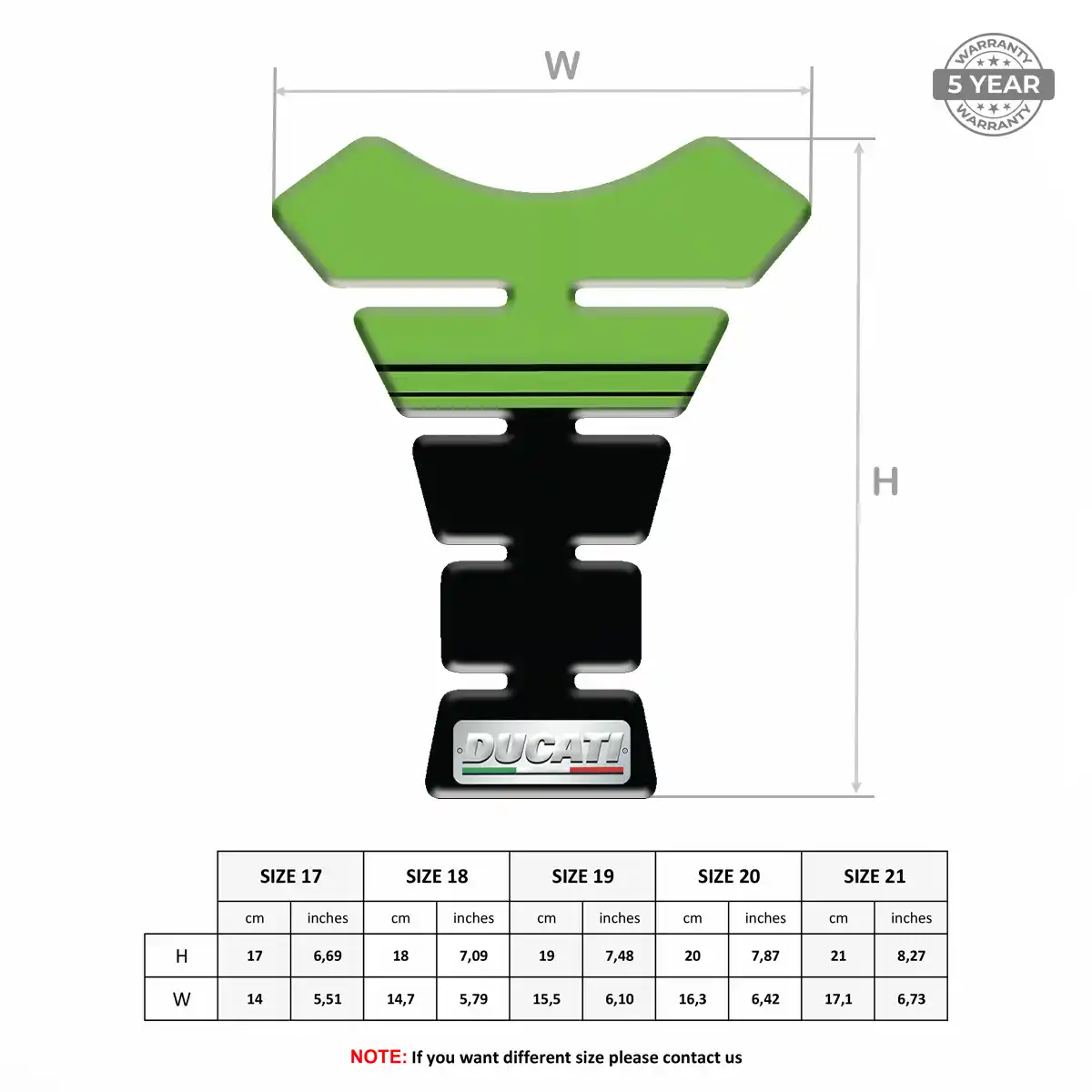 Ducati Motorcycle Tank Sticker Prestige Line