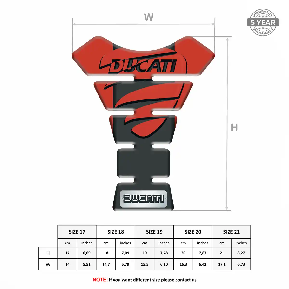 Ducati Motorcycle Tank Sticker Prime Quality