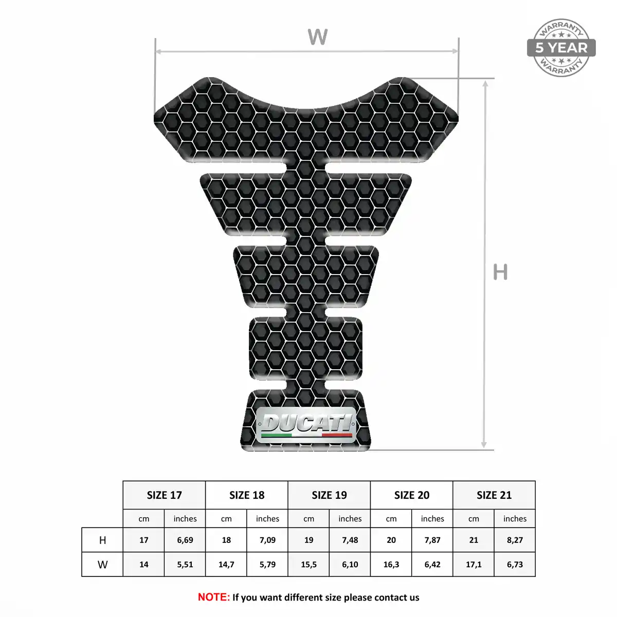 Ducati Motorcycle Tank Sticker Refined Design