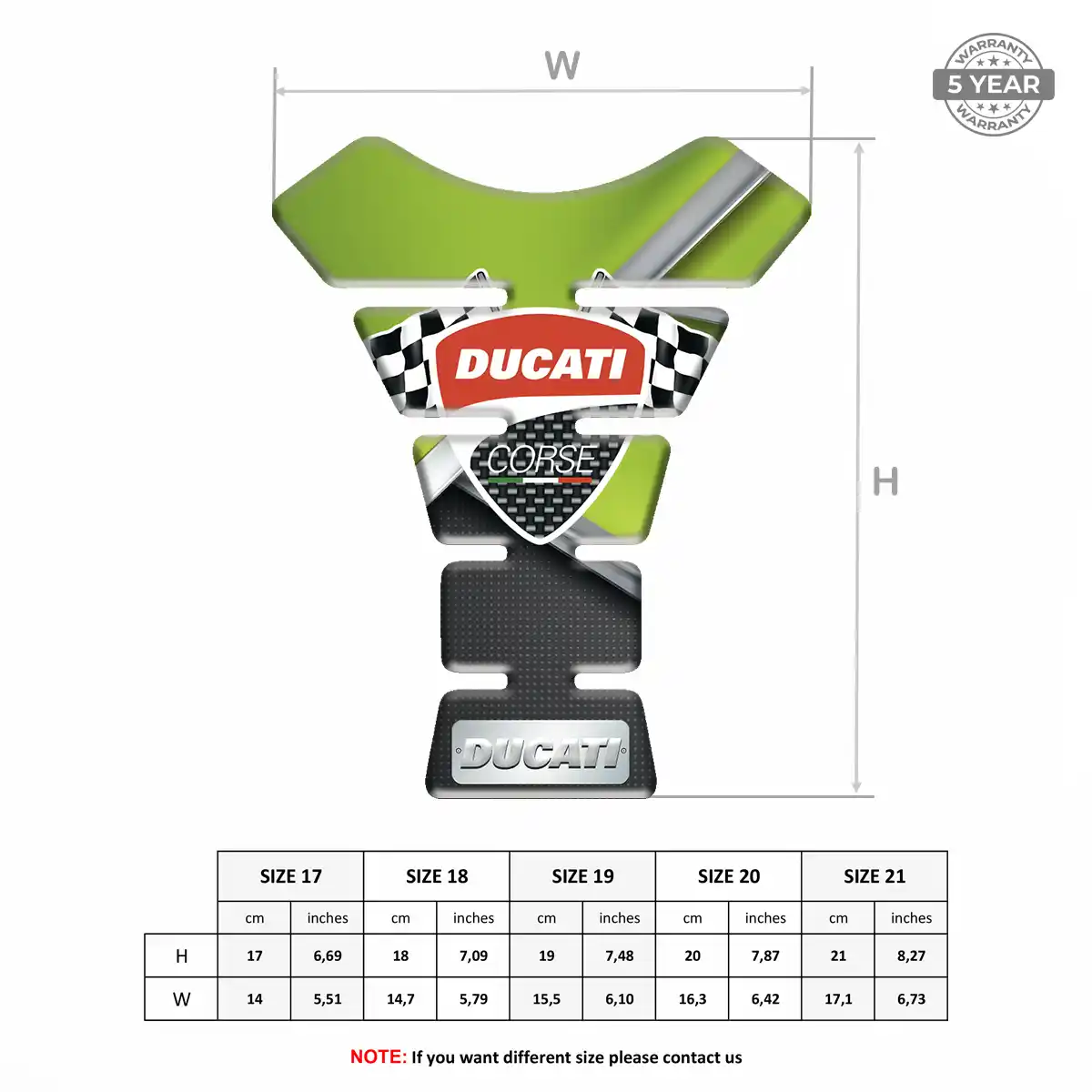 Ducati Motorcycle Tank Sticker Signature Grade