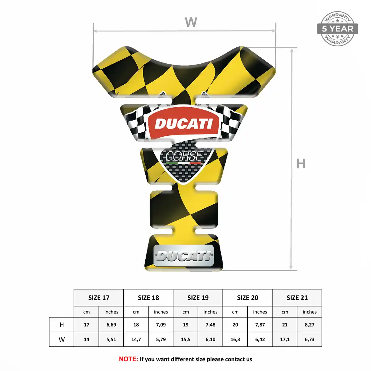 Ducati Motorcycle Tank Sticker Sleek Style