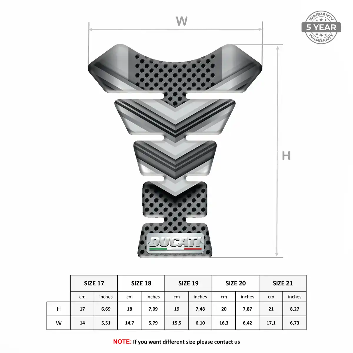 Ducati Motorcycle Tank Sticker Superior Craft