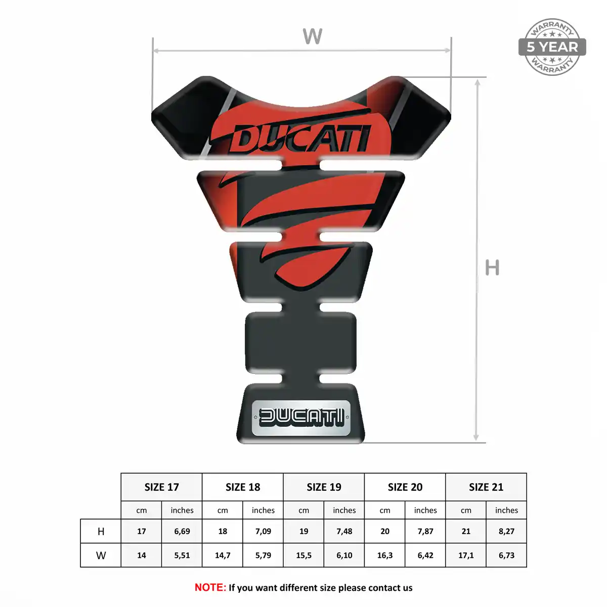 Ducati Resin Tank Pad Elite Finish