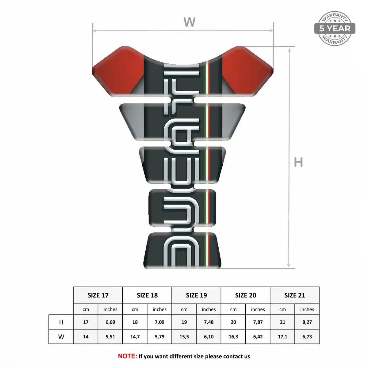 Ducati Resin Tank Pad Prime Quality