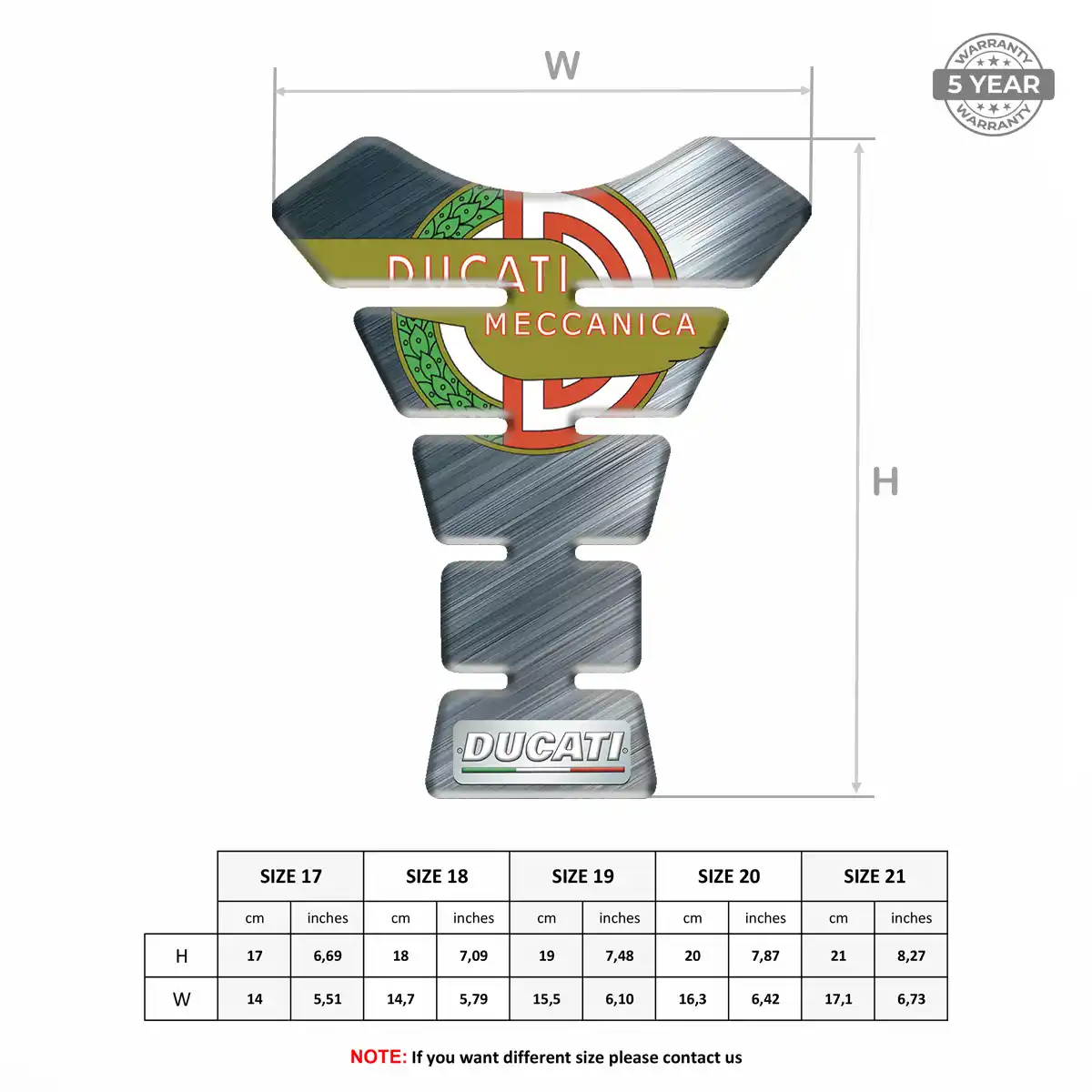 Ducati Resin Tank Pad Signature Grade