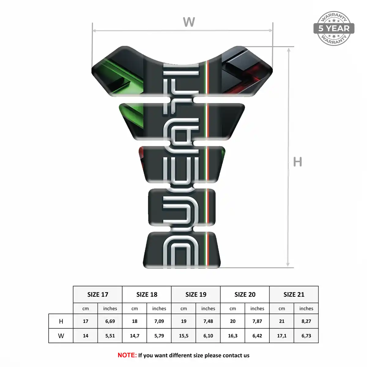 Ducati Resin Tank Pad Sleek Style