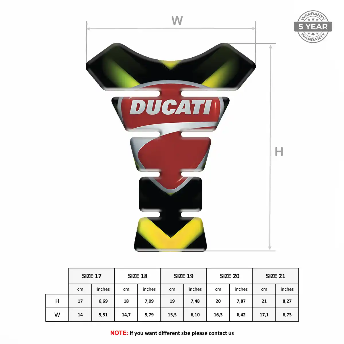 Ducati Self Adhesive Tank Pad Deluxe Edition