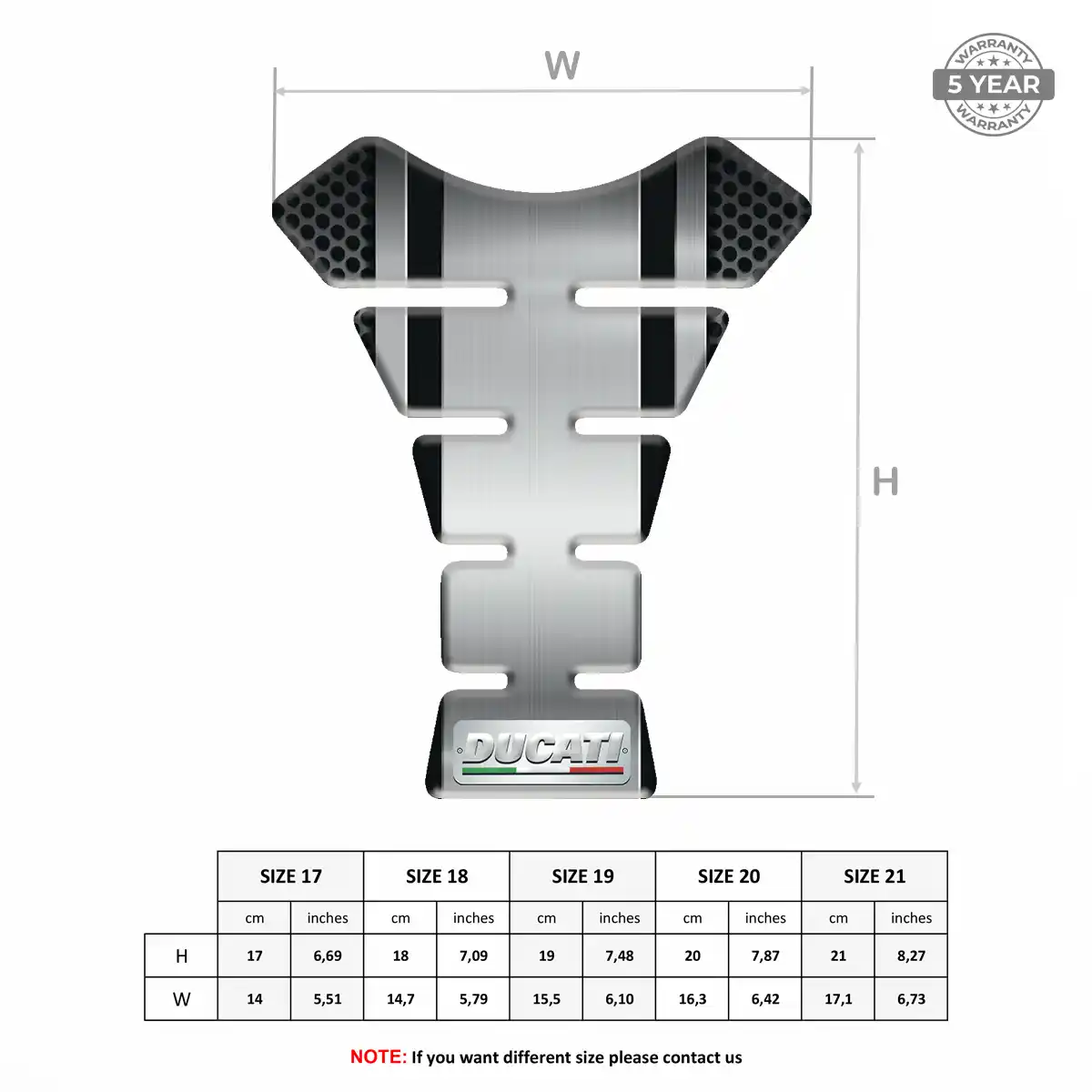 Ducati Self Adhesive Tank Pad Elite Edition