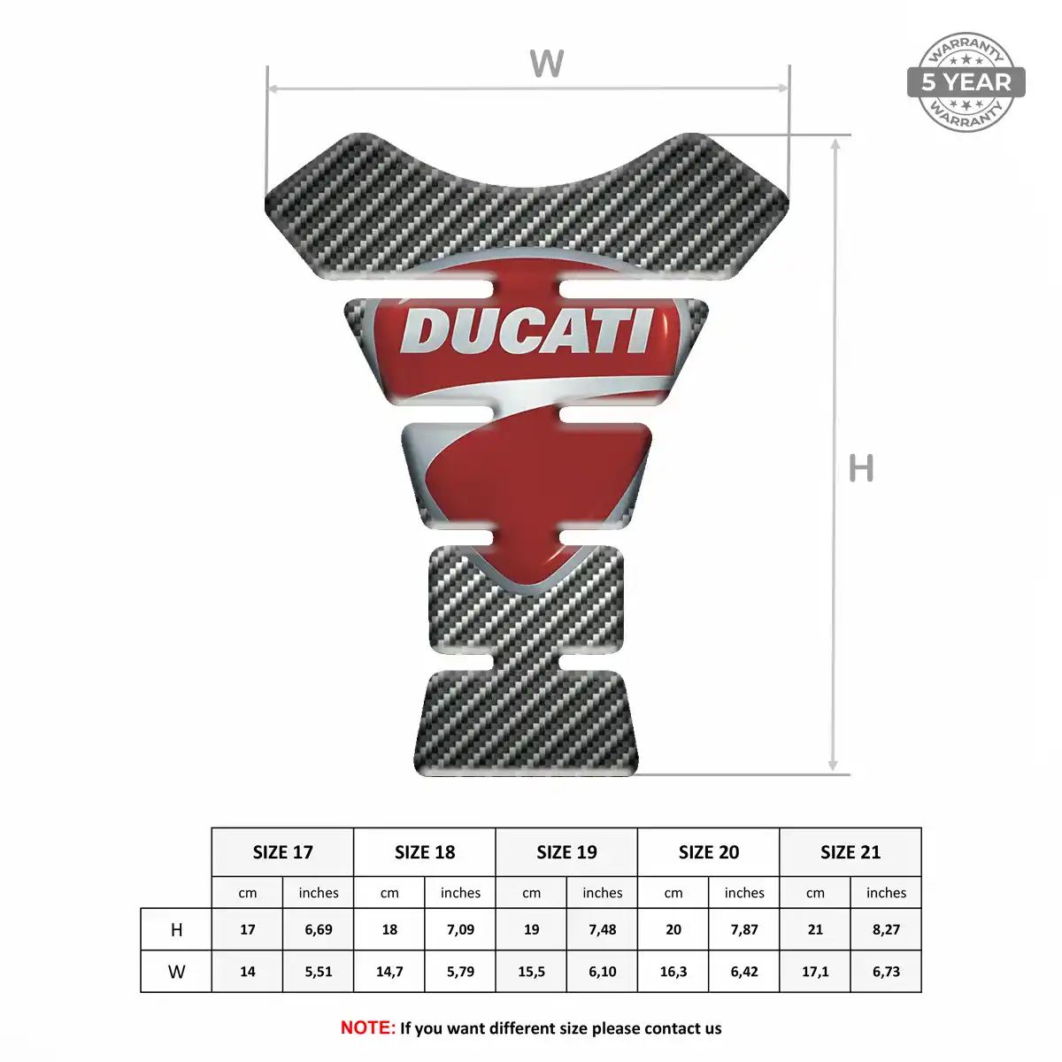 Ducati Self Adhesive Tank Pad Exclusive Series
