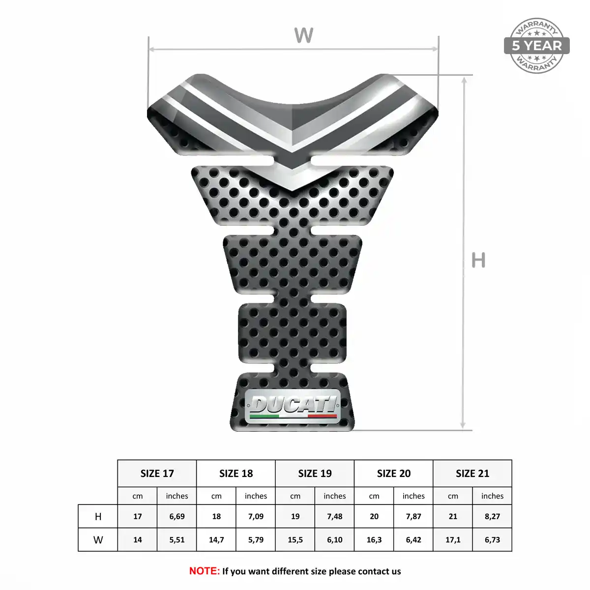 Ducati Self Adhesive Tank Pad Prime Quality