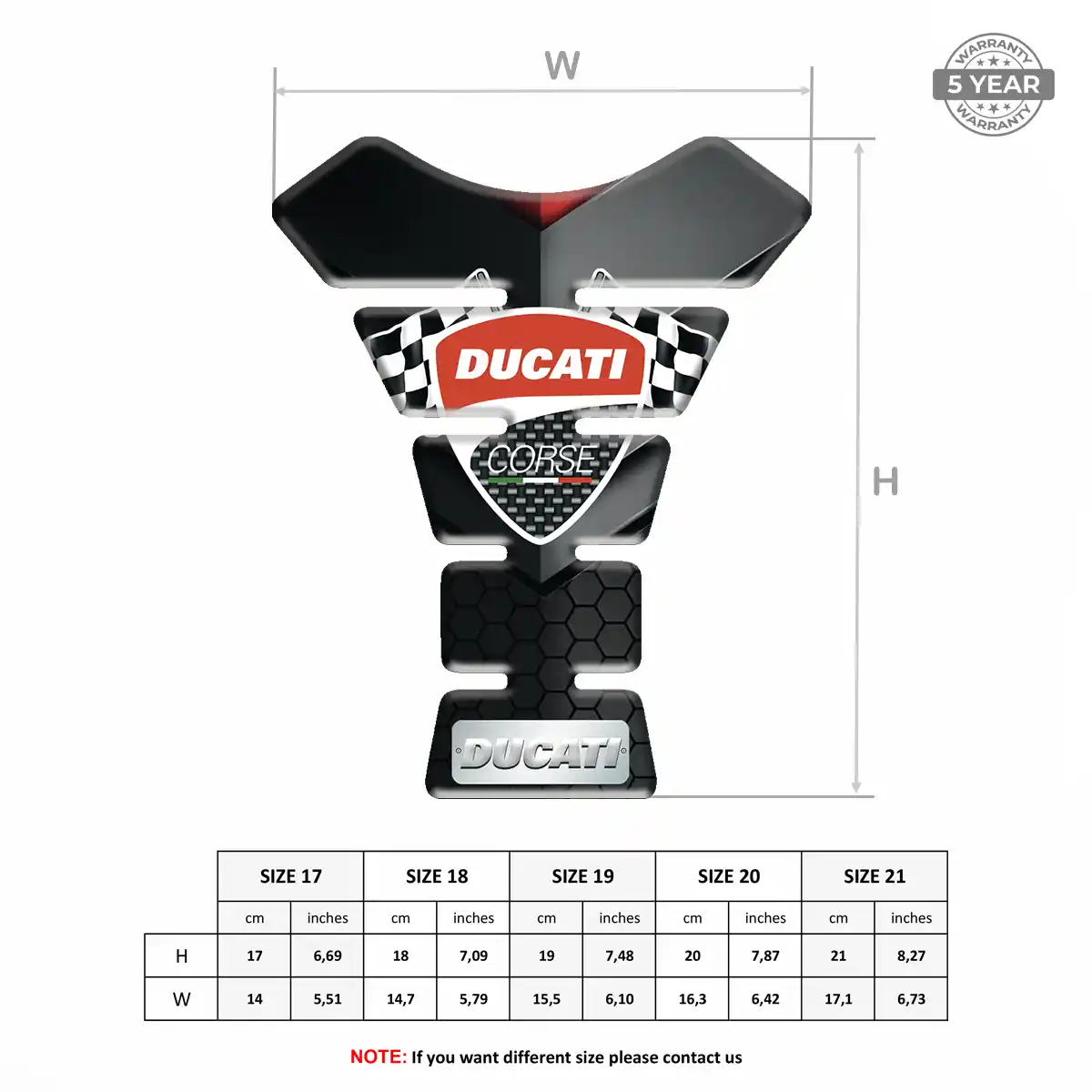 Ducati Tank Decal Deluxe Edition