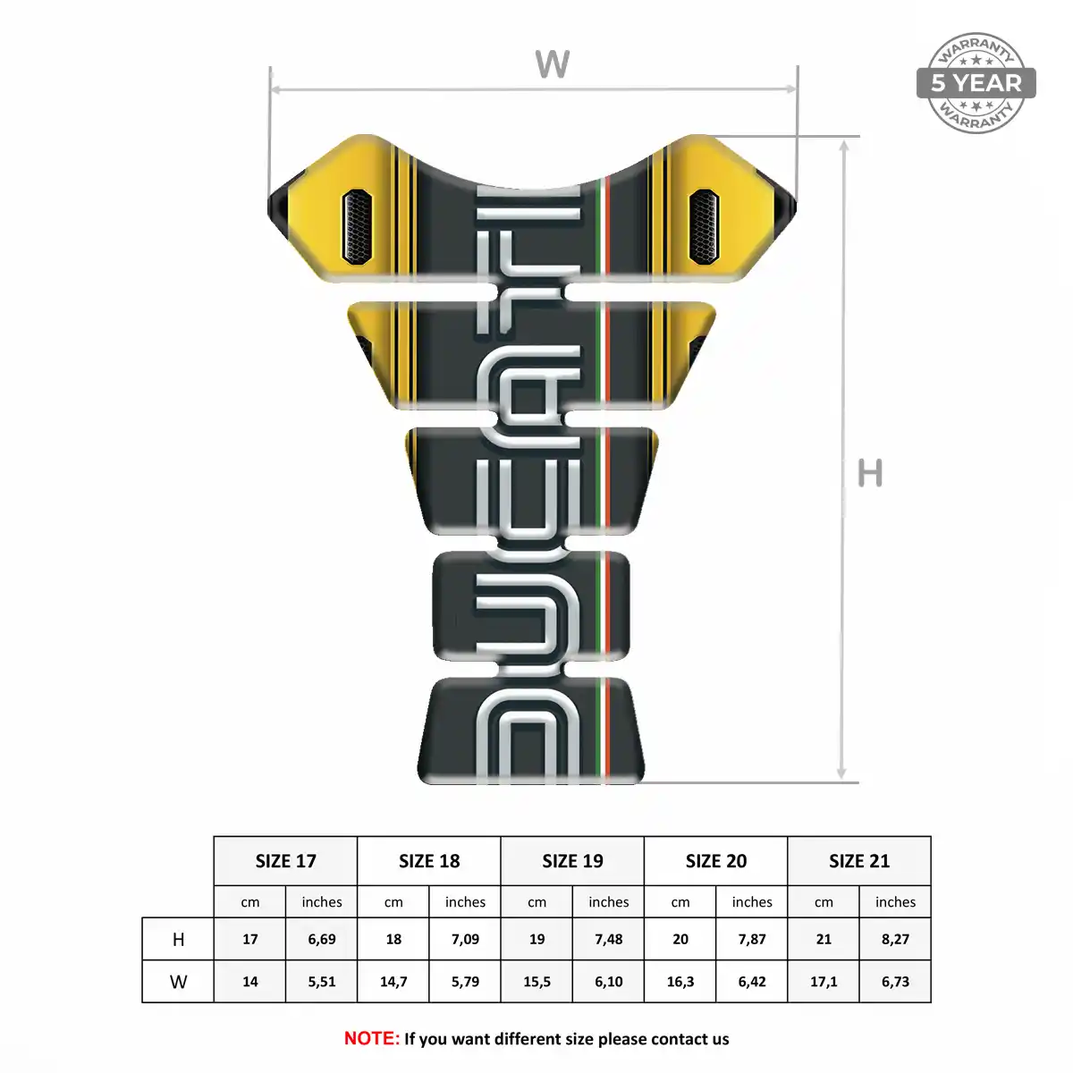 Ducati Tank Decal Prime Quality