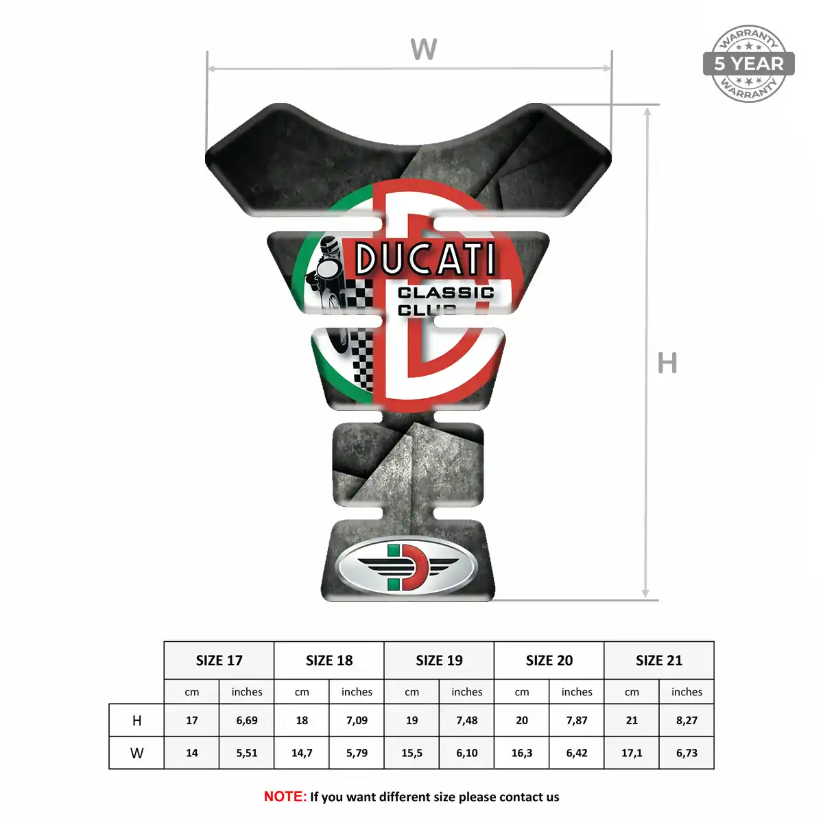 Ducati Tank Fuse Pad Elite Finish